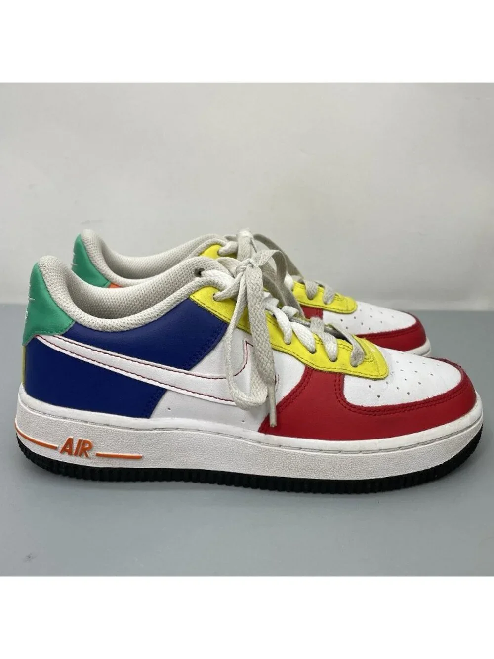 Nike Air Force 1 Low LV8 GS Rubik's Cube Sneakers Shoes Athletic Colorful Kids 4